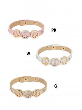Wrap Bracelets W/ Peace Pendants