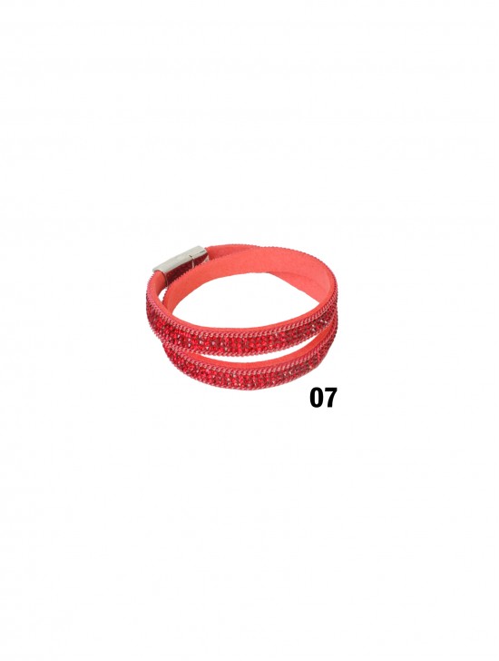 MULTI RHINESTONE WRAP MAGNETIC BRACELET