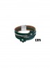 Rhinestone Wrap Magnetic Bracelet W/ Flower Charms