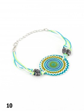 Fashion Circular Chevron Design Print Shell Bracelet