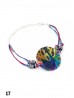 Fashion Peacock Print Shell Bracelet