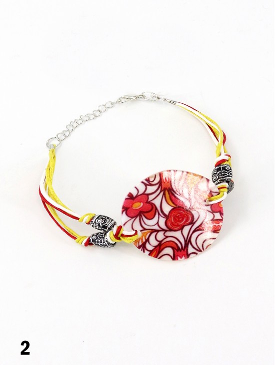 Fashion Flower Print Bracelet