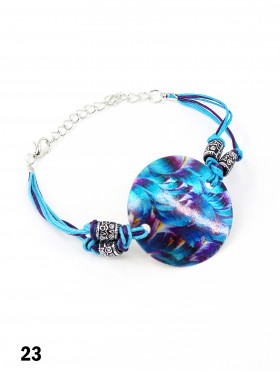 Fashion Floral Print Shell Bracelet