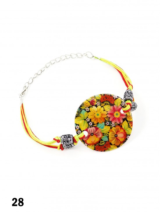 Fashion Flower Print Shell Bracelet