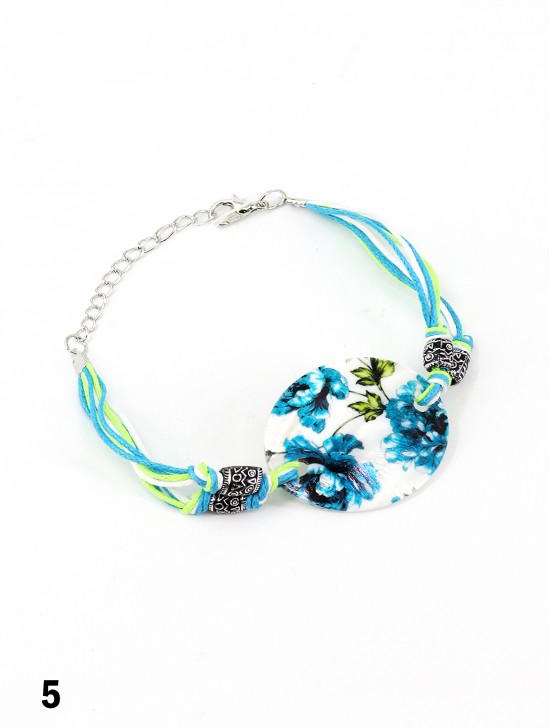 Fashion Flower Print Bracelet