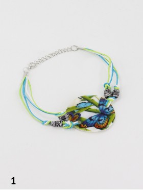 Fashion Butterfly Print Shell Bracelet