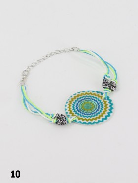 Fashion Circular Chevron Design Print Shell Bracelet