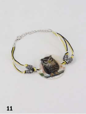 Fashion Owl Print Shell Bracelet