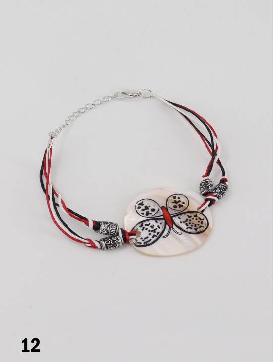 Fashion Butterfly Print Shell Bracelet