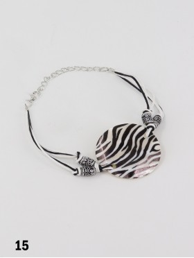 Fashion Zebra Print Shell Bracelet