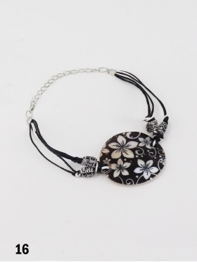 Fashion Flower Print Shell Bracelet