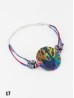 Fashion Peacock Print Shell Bracelet