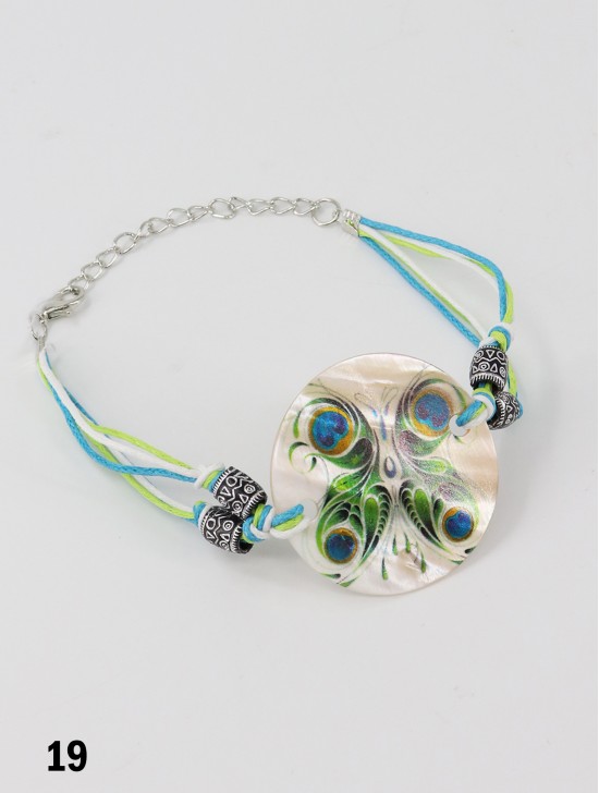 Fashion Butterfly Print Shell Bracelet