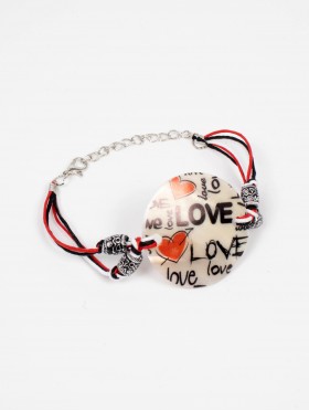 Fashion "Love" Print Shell Bracelet