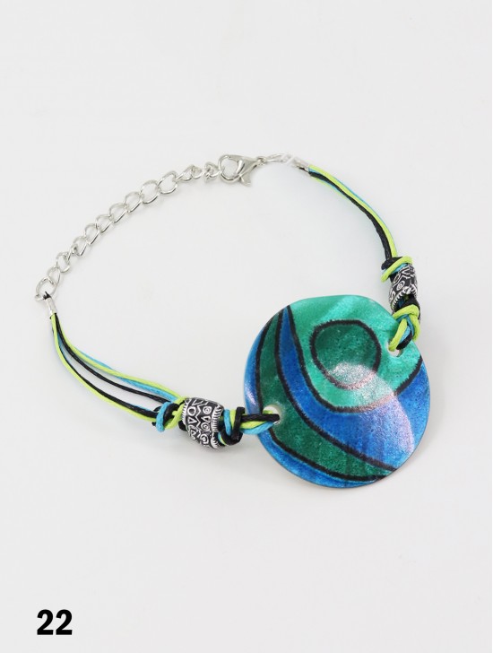 Fashion Line Print Shell Bracelet