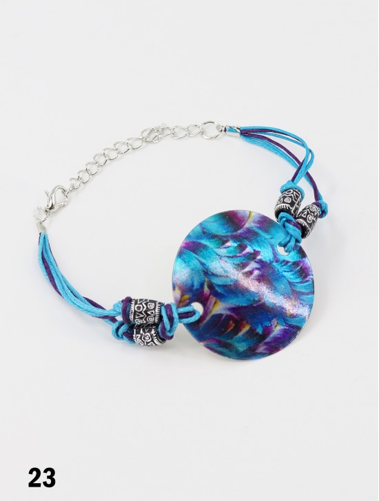 Fashion Floral Print Shell Bracelet