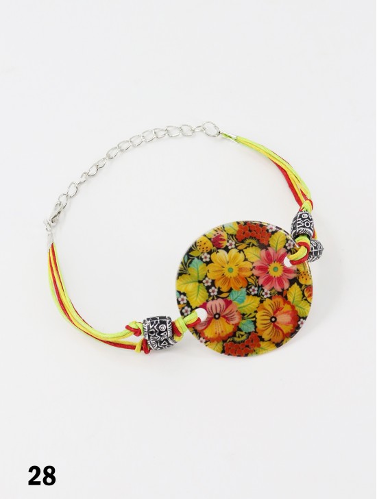 Fashion Flower Print Shell Bracelet