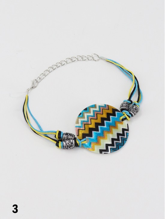 Fashion Zigzag Print Shell Bracelet