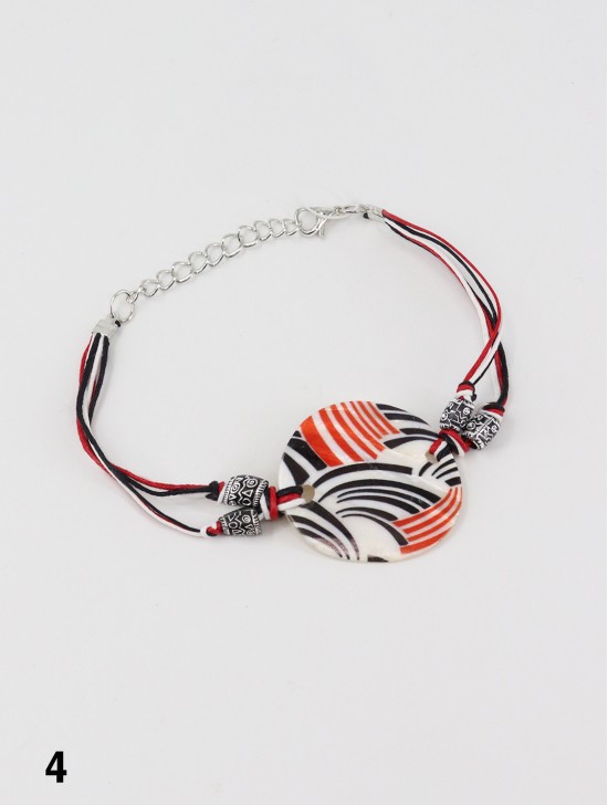 Fashion Line Print Shell Bracelet