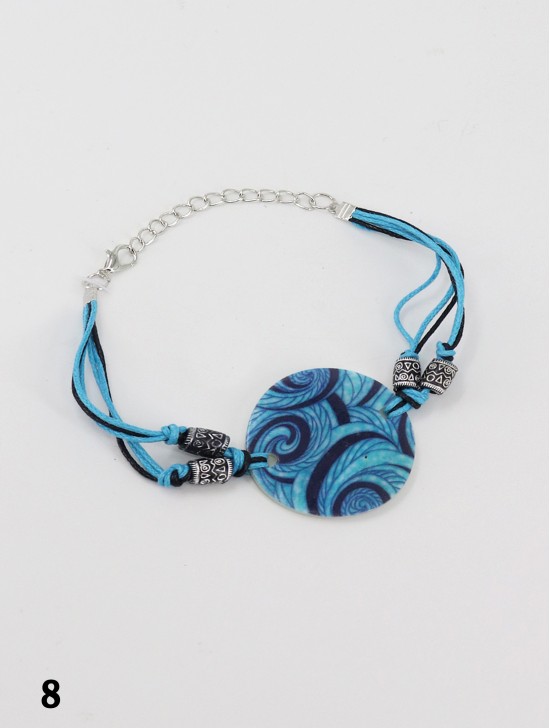 Fashion Waves Print Shell Bracelet