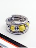 Natural Stone Silver Wrap Bracelet