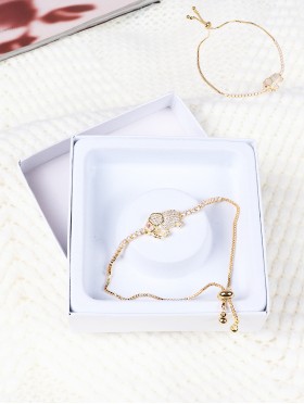 Adjustable Elephant Rhinestone Stretch Bracelet 
