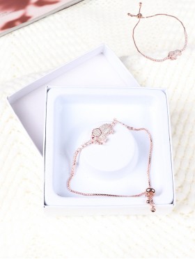 Adjustable Elephant Rhinestone Stretch Bracelet 