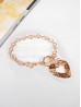 "I Love You" Heart Pendant Link Bracelet "I Love You" Heart Pendant Link Bracelet