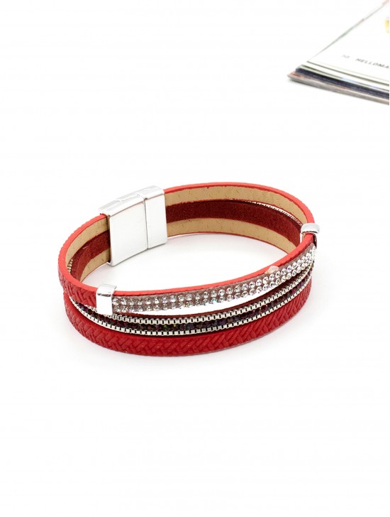Rhinestone Wrap Magnetic Bracelet 
