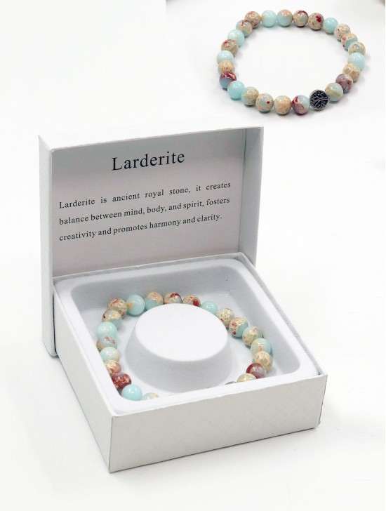 Larderite Blessing Bead Bracelets with Gift Box 