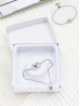 Adjustable Rhinestone Stretch Bracelet W/ Heart with Gift Box