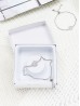 Flower Heart Adjustable Rhinestone Stretch Bracelet with Gift Box