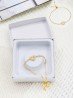 "I Love You" Adjustable heart Rhinestone Stretch Bracelet 