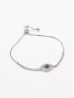 Adjustable Evil Eye Rhinestone Stretch Bracelet with Gift Box.