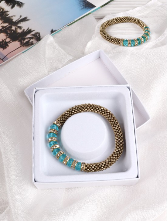 TEXTURE BEAD BRACELET W/ Gift Box 