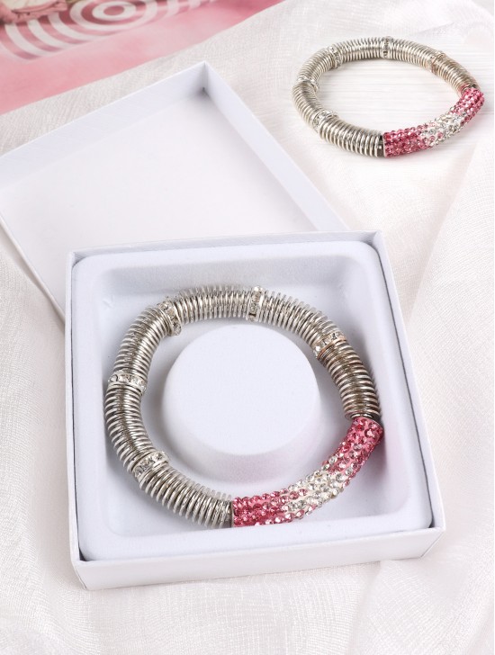 RHINESTONE LINK BRACELET W/ GIFT BOX 