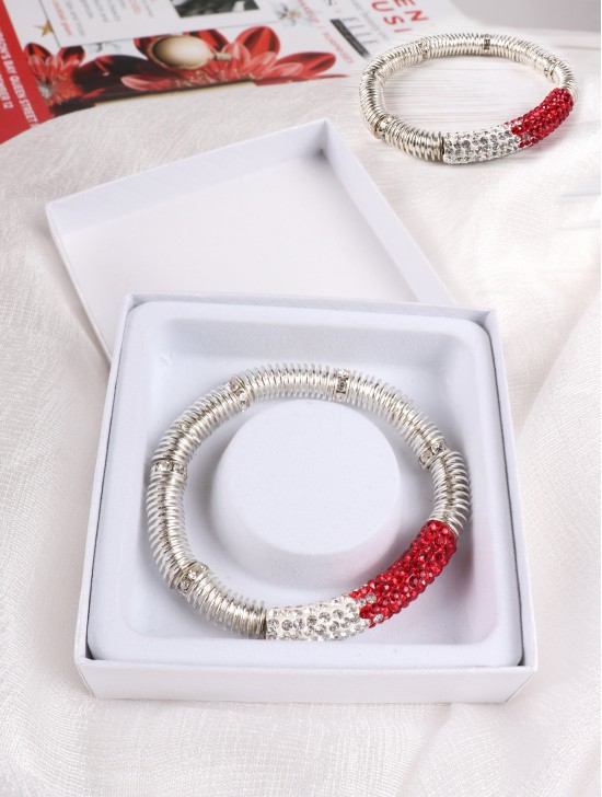 RHINESTONE LINK BRACELET W/ GIFT BOX 