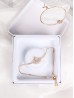 Adjustable Rhinestone Stretch Bracelet W/ Swan and Gift Box 