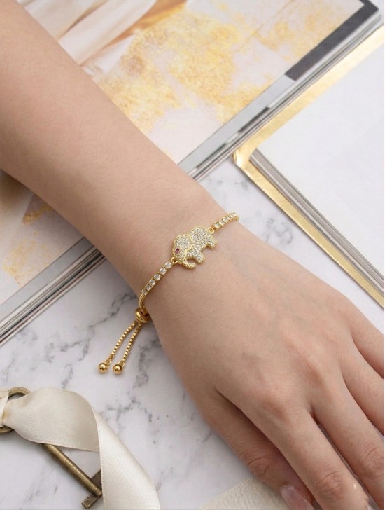 Adjustable Elephant Rhinestone Stretch Bracelet Adjustable Elephant Rhinestone Stretch Bracelet