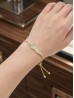 Adjustable Rhinestone Stretch Bracelet W/ Crocodile