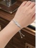 Adjustable Rhinestone Stretch Bracelet W/ Crocodile