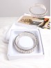 Rhinestone & Pearl Multi-Wrap Stretch Bracelet W/ Gift Box 