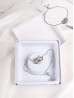 Adjustable Rhinestone Stretch Bracelet W/ Owl and Gift Box 