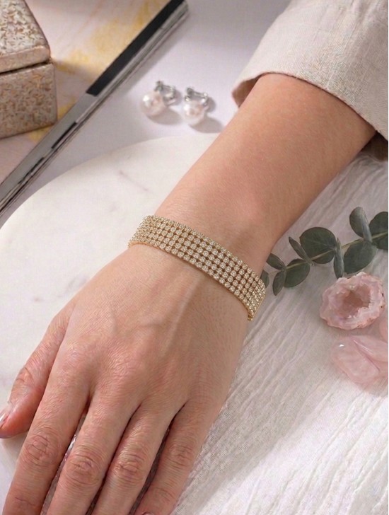 Sparkle Rhinestone Alloy Bracelet Sparkle Rhinestone Alloy Bracelet