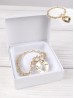 Heart Pendant Link Bracelet  W/ Gift Box 