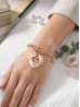 "I Love You" Heart Pendant Link Bracelet "I Love You" Heart Pendant Link Bracelet