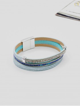 Rhinestone Wrap Magnetic Bracelet 