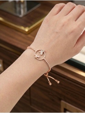 "As Brave as a Butterfly" Adjustable Rhinestone Stretch Bracelet W/ Butterfly