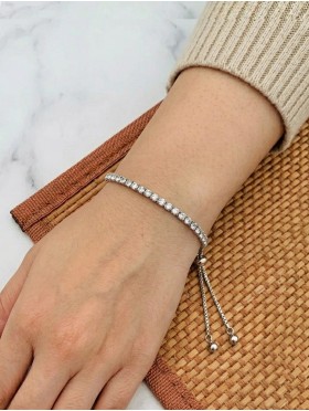 "You are Awesome" Adjustable Rhinestone Stretch Bracelet 
