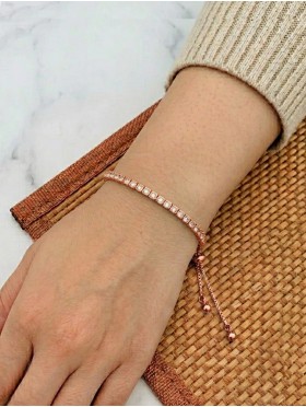 "You are Awesome" Adjustable Rhinestone Stretch Bracelet
